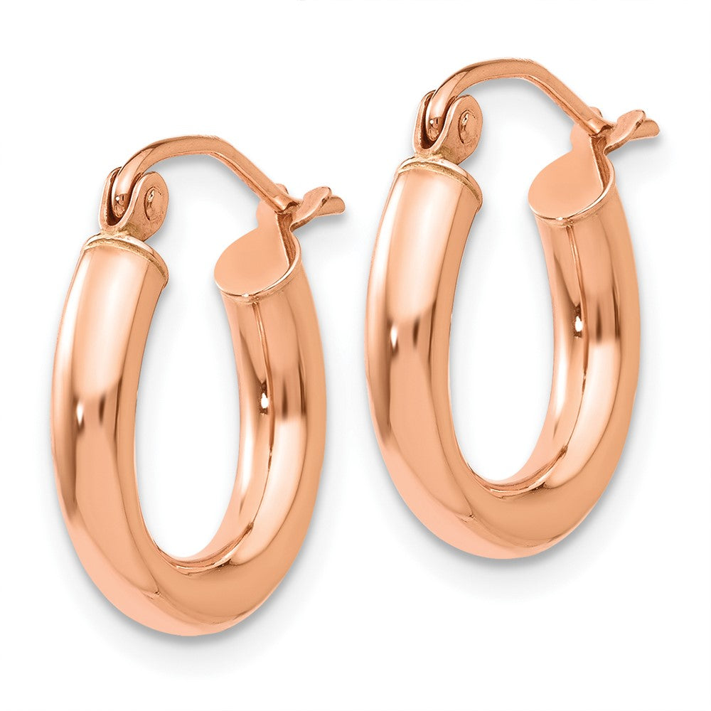 10K Roségold 2mm Poliert Creolen