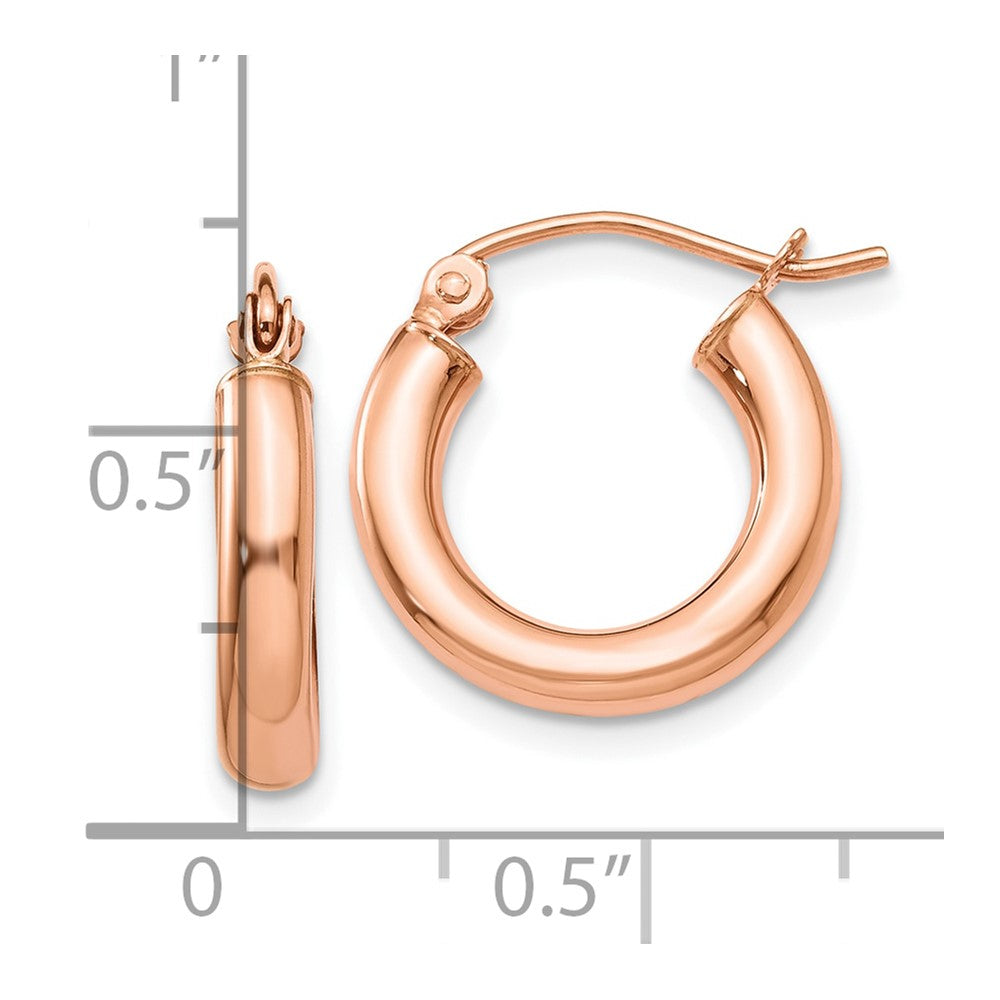 10K Roségold 2mm Poliert Creolen