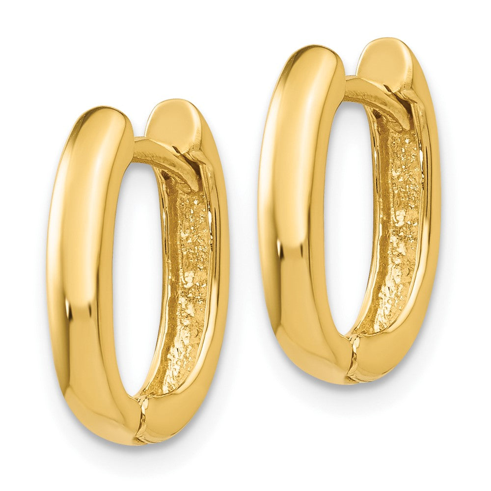 10K Gelbgold Oval Klappbar Creolen