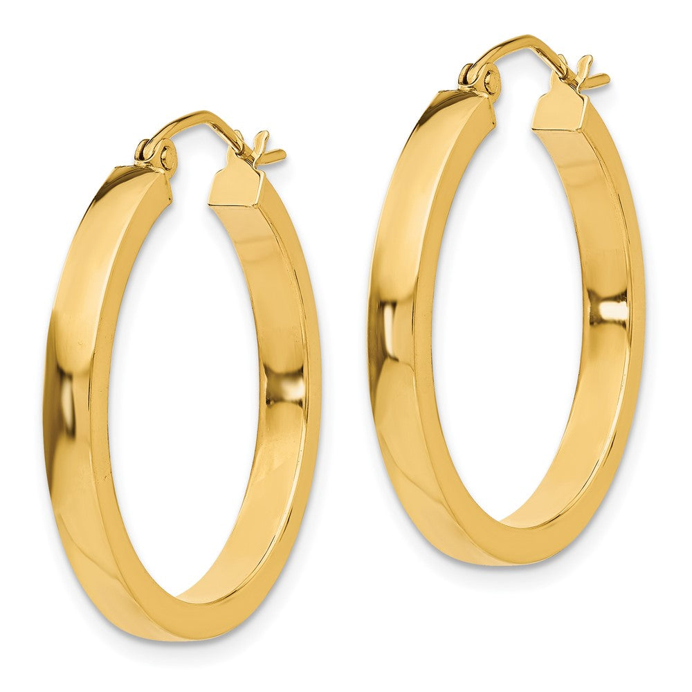 10K Gelbgold 2x3mm Quadratisch Röhre Creolen