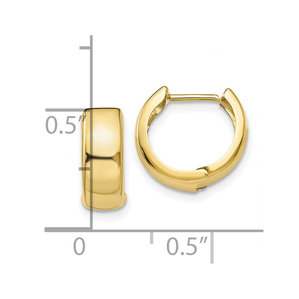 10K Gelbgold Klappbar Creolen