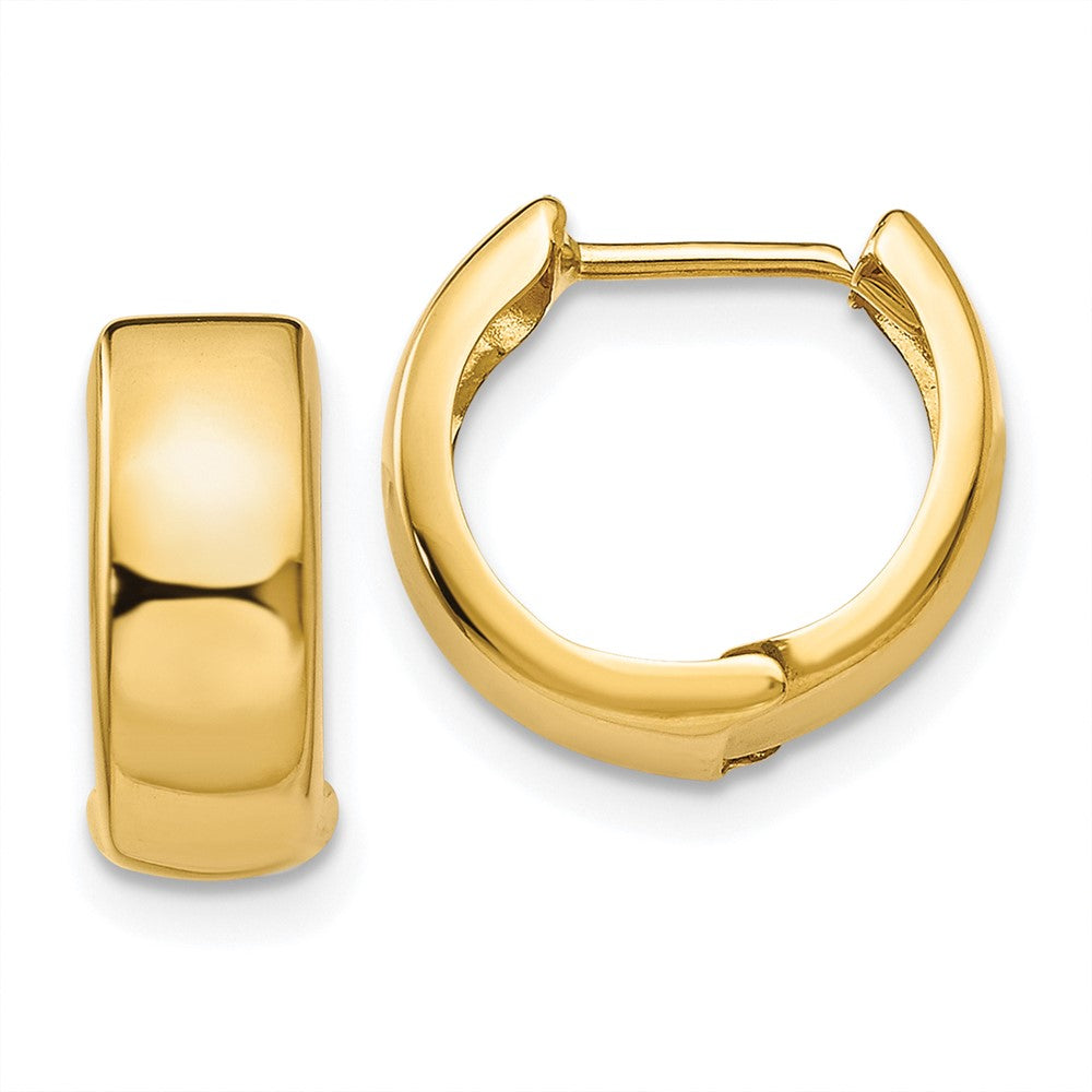 10K Gelbgold Klappbar Creolen