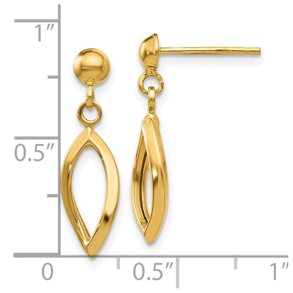 10K Gelbgold Stecker Ohrhänger