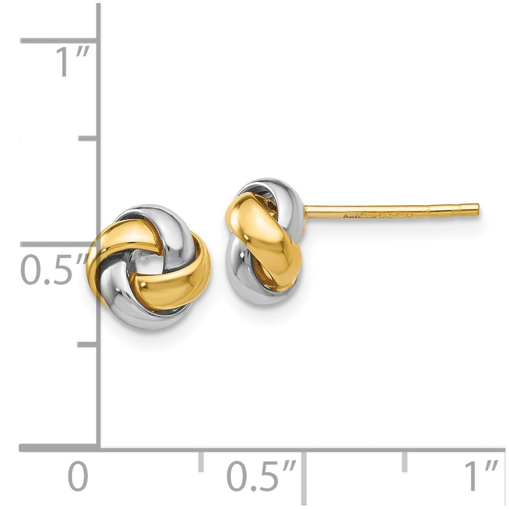 10K Bicolor Knoten Ohrstecker