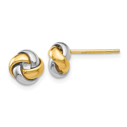 10K Bicolor Knoten Ohrstecker