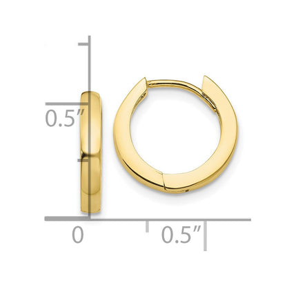 10K Gelbgold 10K Klappbar Creolen