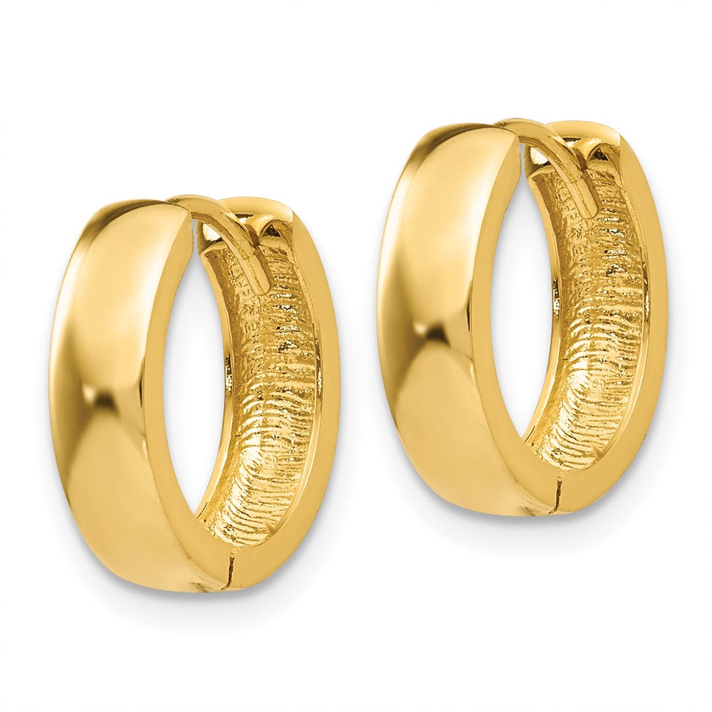 10K Gelbgold Rund Klappbar Creolen