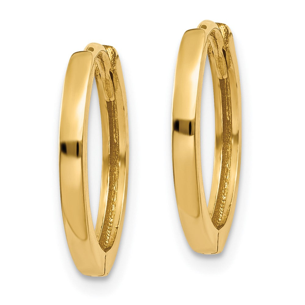 10K Gelbgold Klappbar Creolen