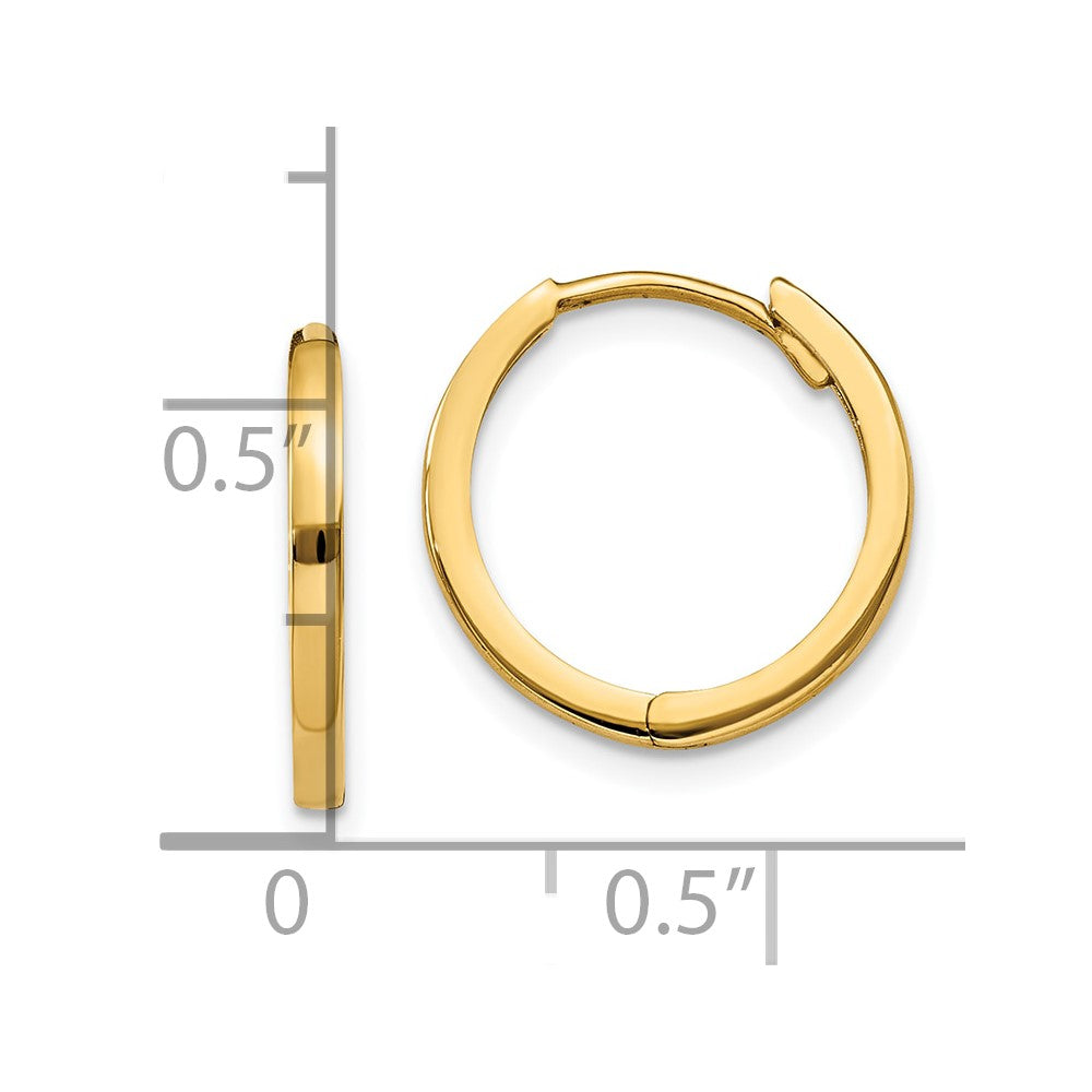 10K Gelbgold Klappbar Creolen