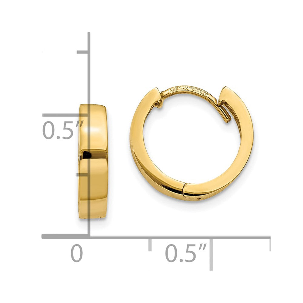 10K Gelbgold Rund Klappbar Creolen