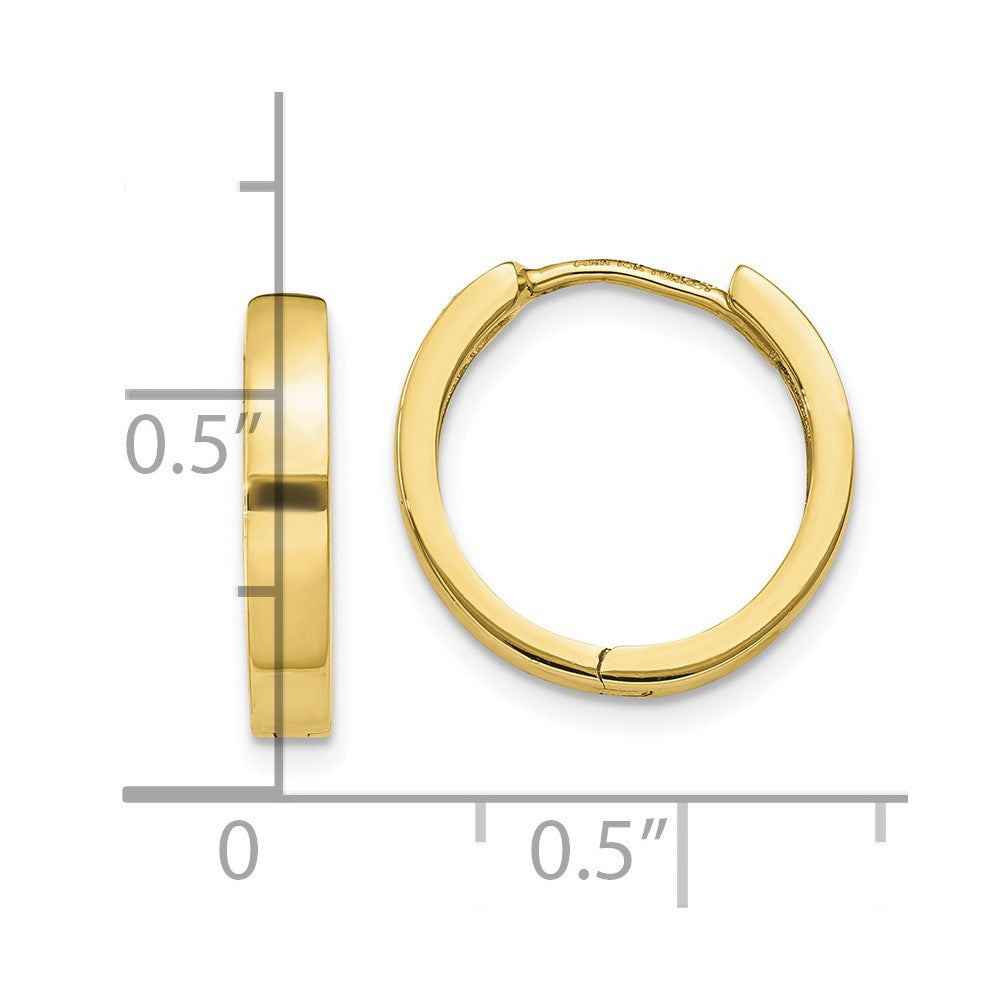 10K Gelbgold 10K Klappbar Creolen