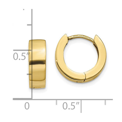 10K Gelbgold 10K Klappbar Creolen