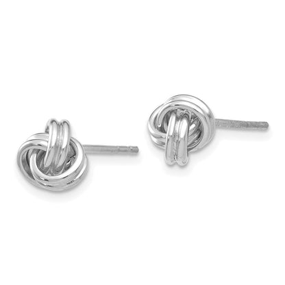 10K Weißgold Liebe Knoten Ohrstecker