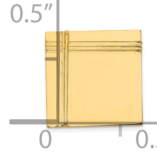 10K Gelbgold 10K Herren Quadratisch mit Line Design Krawatten Tac