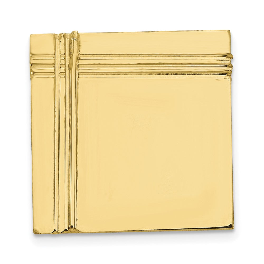 10K Gelbgold 10K Herren Quadratisch mit Line Design Krawatten Tac