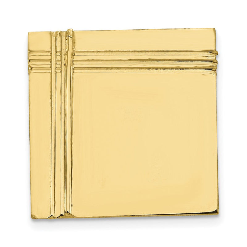 10K Gelbgold 10K Herren Quadratisch mit Line Design Krawatten Tac