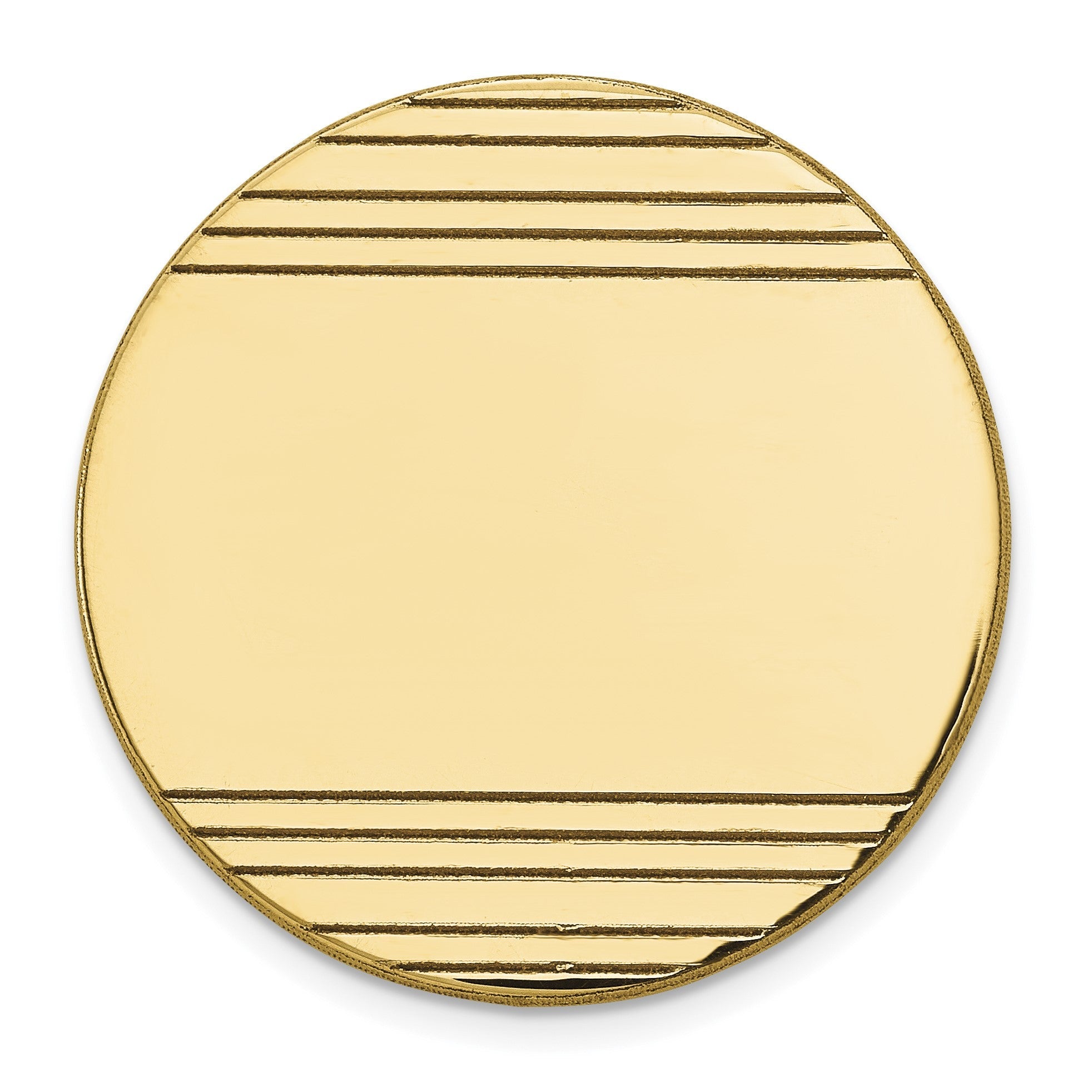 10K Gelbgold Herren Kreisförmig mit Line Design Krawatten Tac