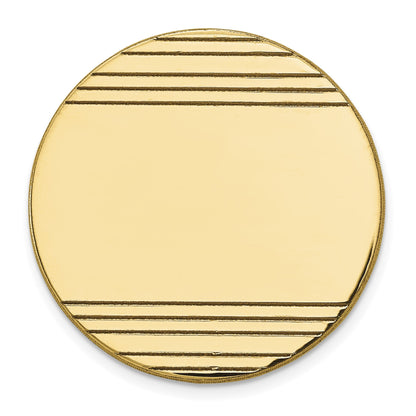 10K Gelbgold Herren Kreisförmig mit Line Design Krawatten Tac