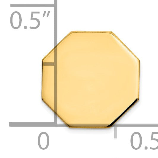 10K Gelbgold 10K Herren Octagonal Krawatten Tac