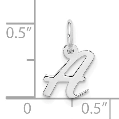 10K Weißgold 10kw Klein Schreibschrift Initiale A Charm