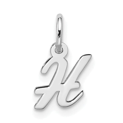 10K Weißgold 10kw Klein Schreibschrift Initiale H Charm