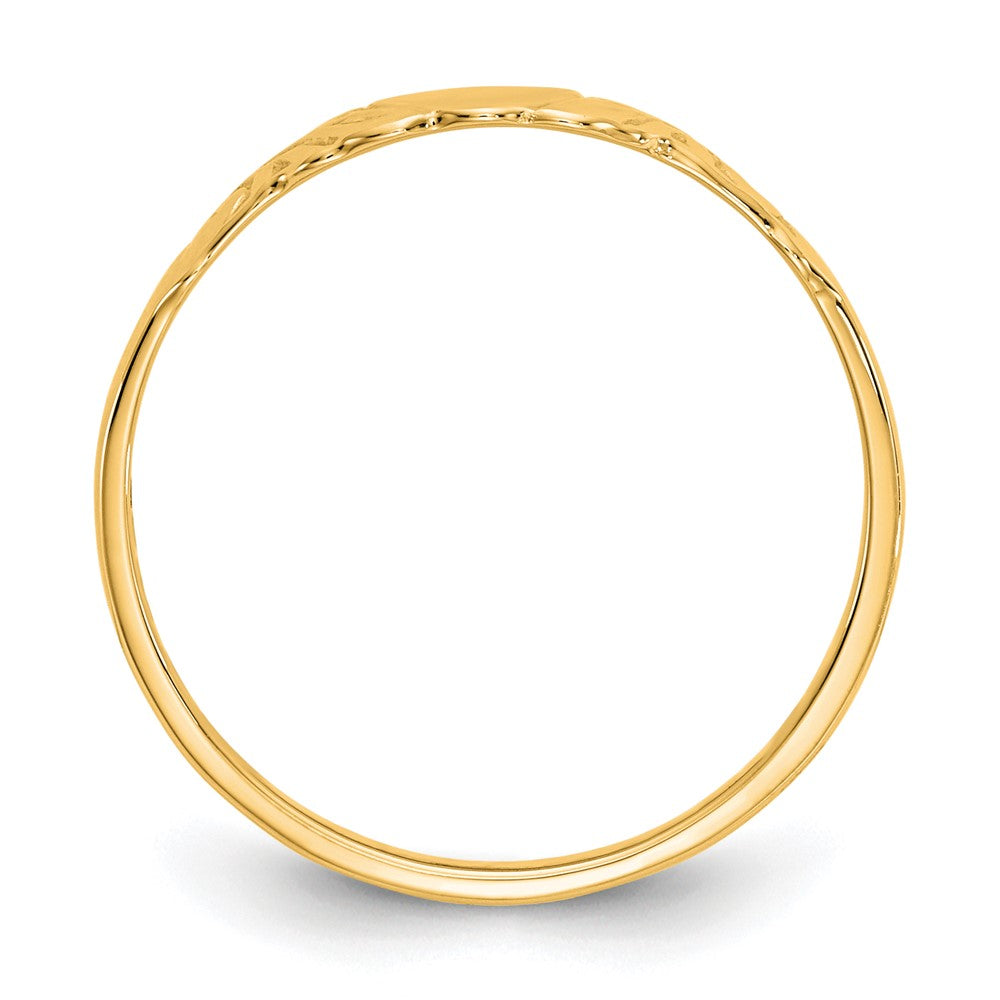 10K Gelbgold Herz Ring