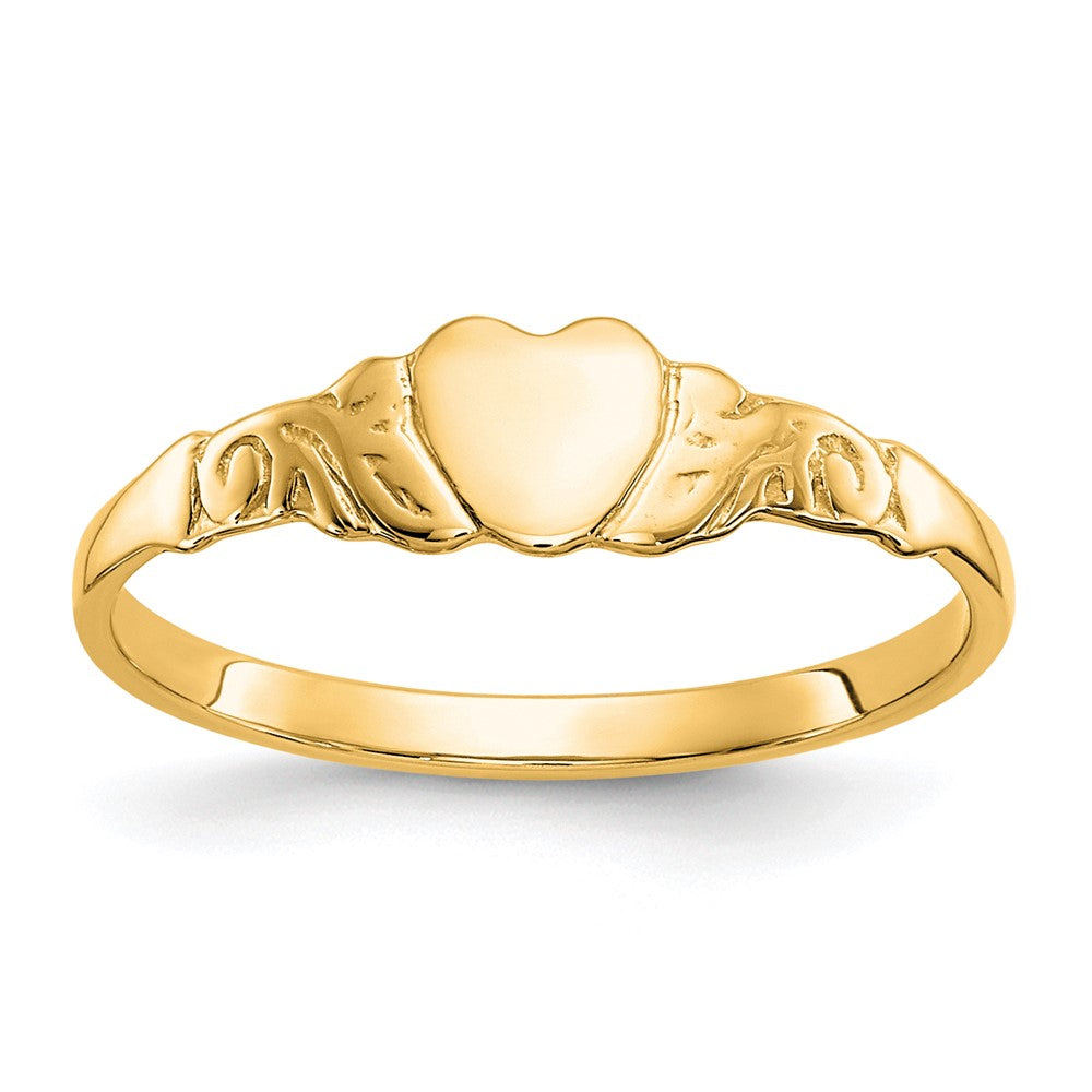 10K Gelbgold Herz Ring