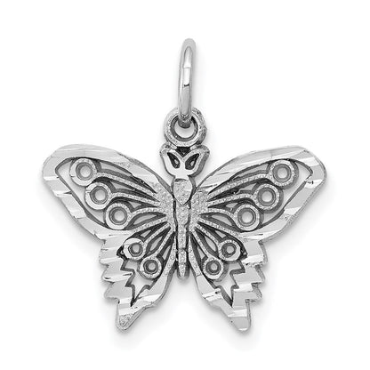 10K Weißgold Schmetterling Charm