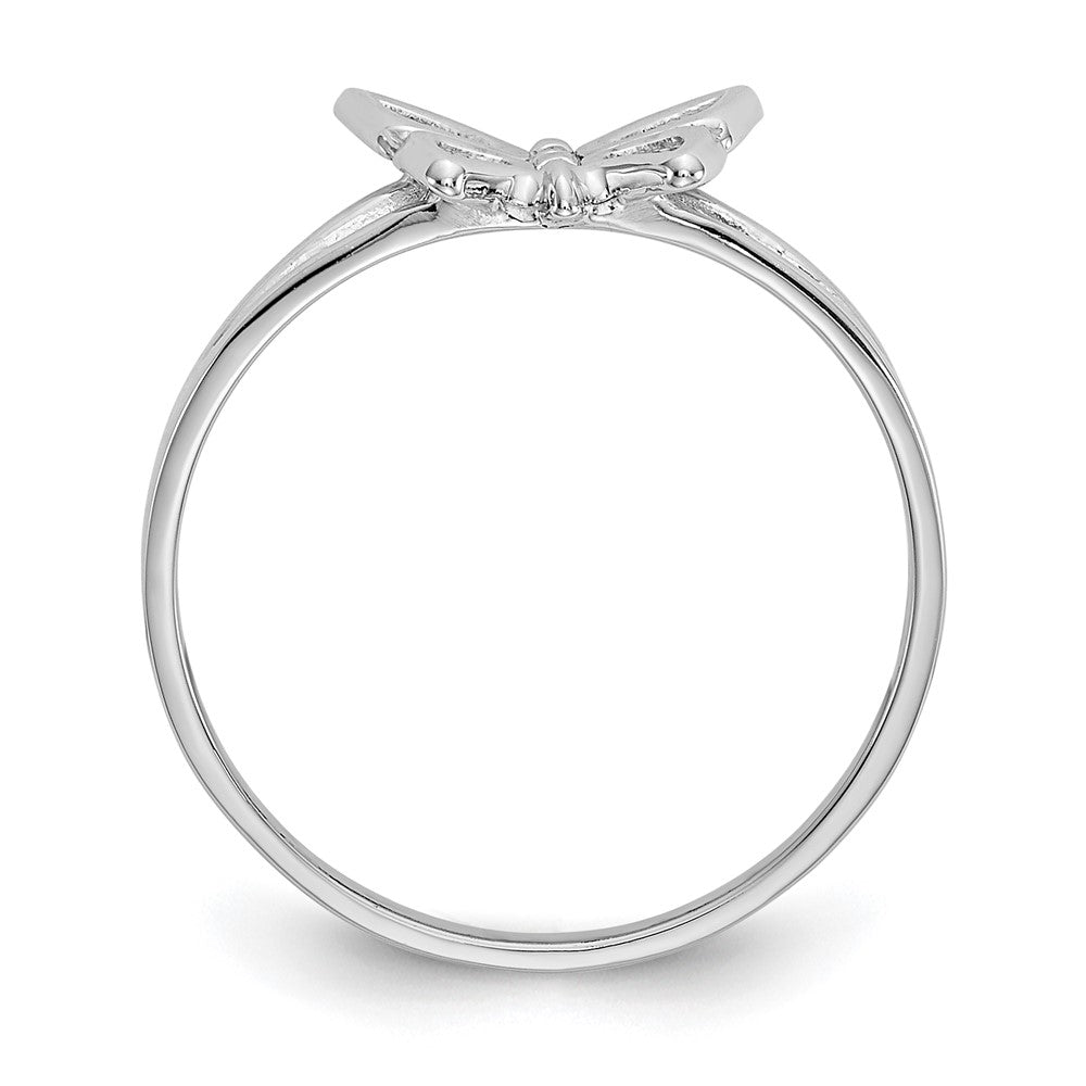 14K Weißgold Ring mit Schmetterling