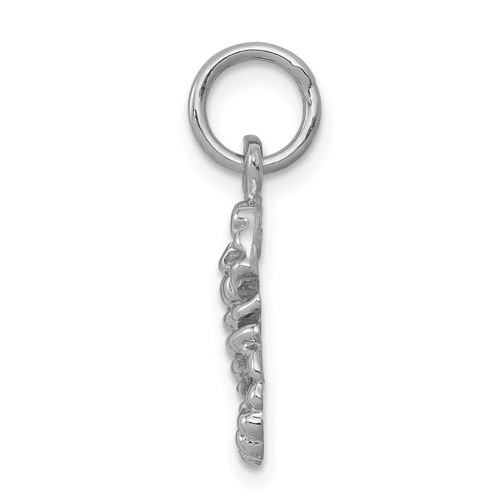 10K Weißgold Scorpion Charm