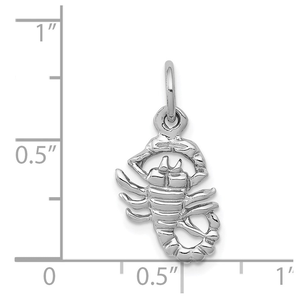 10K Weißgold Scorpion Charm