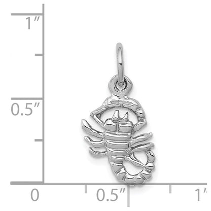 10K Weißgold Scorpion Charm
