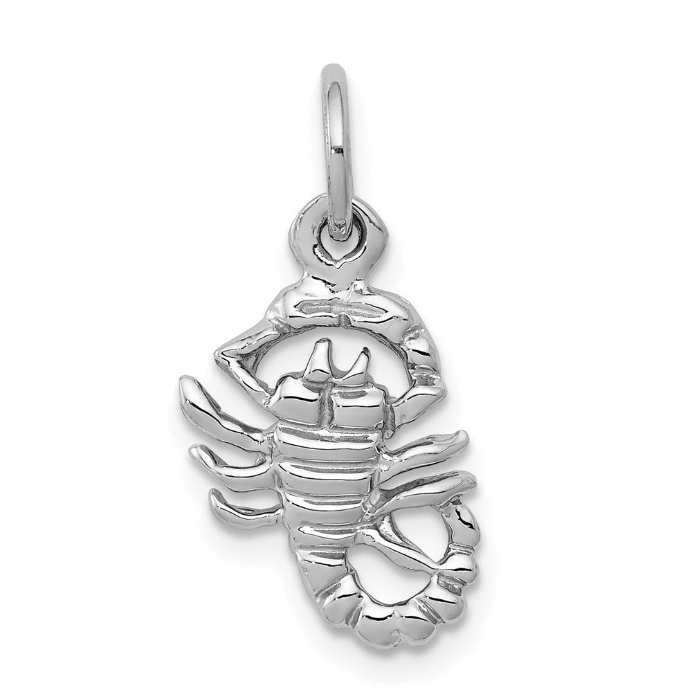 10K Weißgold Scorpion Charm