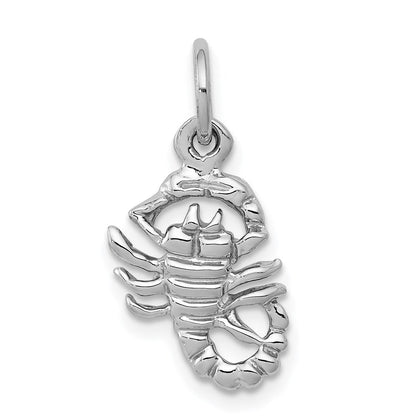 10K Weißgold Scorpion Charm