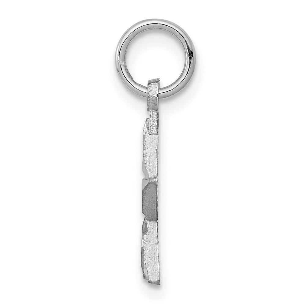 10K Weißgold Diamantiert Stern Charm