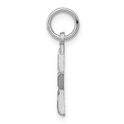 10K Weißgold Diamantiert Stern Charm