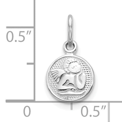 10K Weißgold Engel Charm