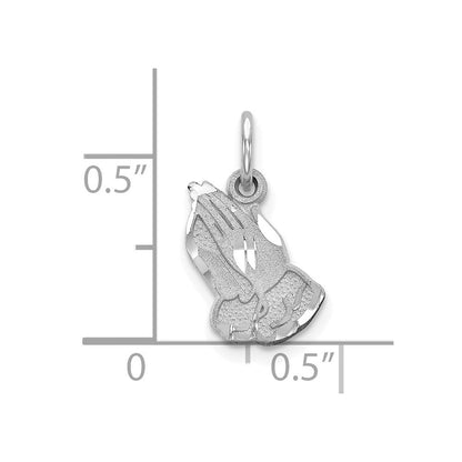 10K Weißgold Betend Hands Charm