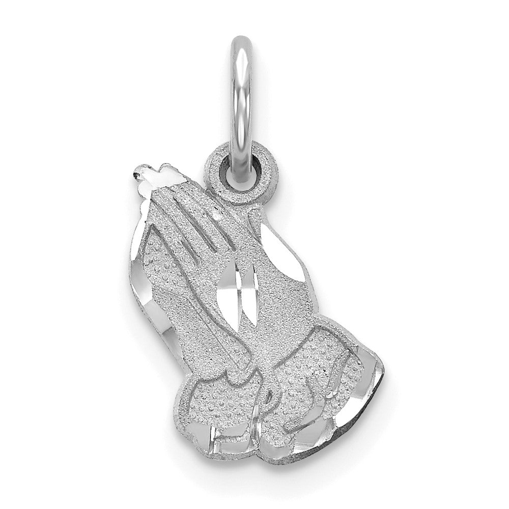 10K Weißgold Betend Hands Charm