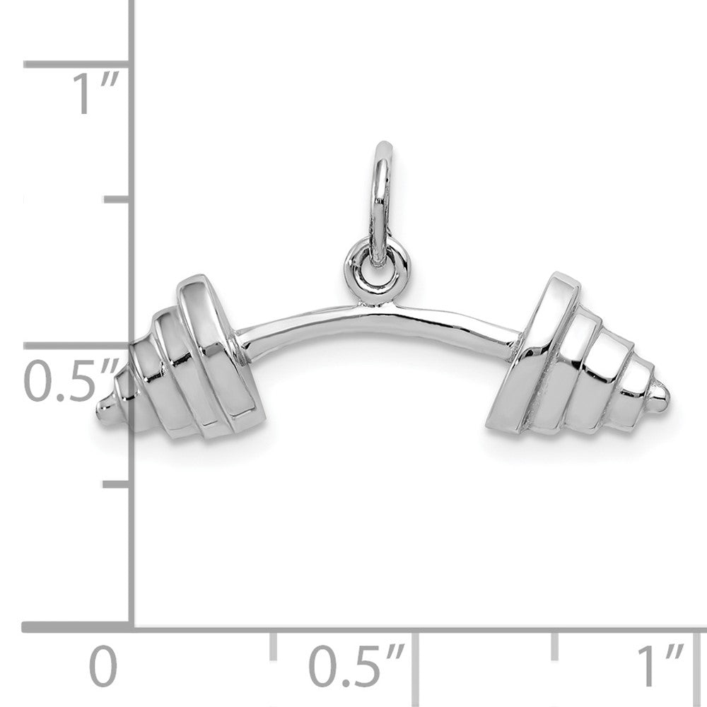 10K Weißgold Barbell Charm