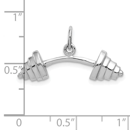 10K Weißgold Barbell Charm