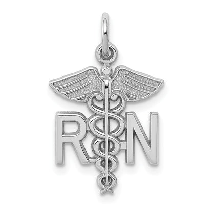 10K Weißgold Registered Krankenschwester Charm