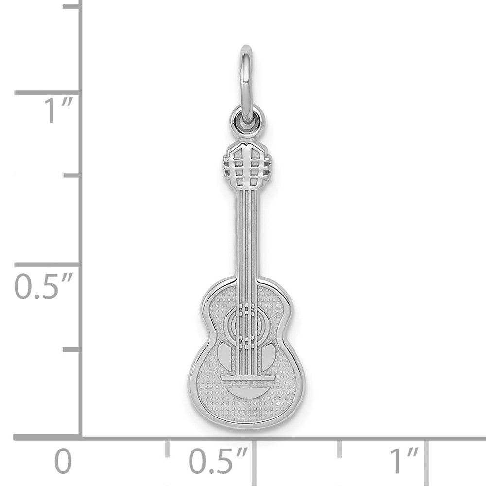 10K Weißgold Gitarre Charm
