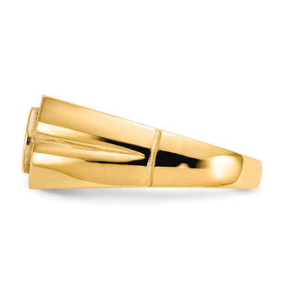 Herren-Ring "DAD" mit natürlichen Diamanten aus massivem 10K Gelbgold – perfektes Geschenk zum Vatertag