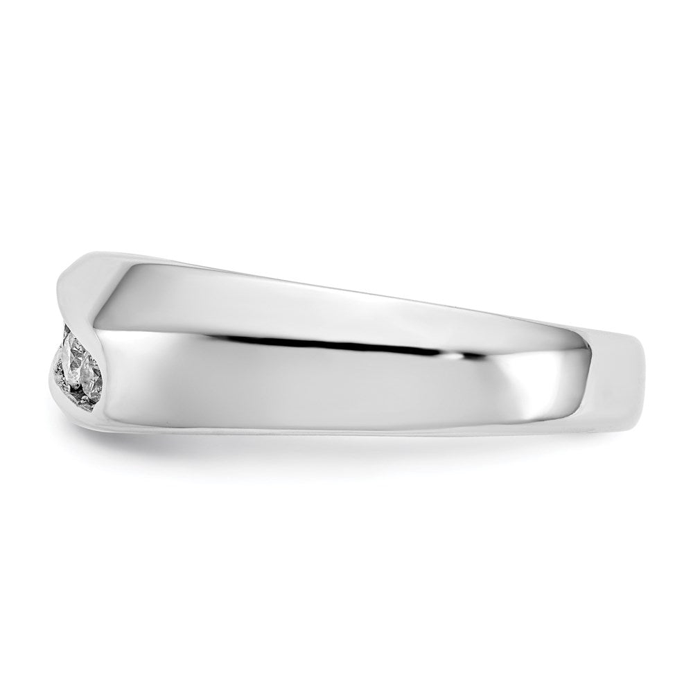 Herren-Ring mit 0,3 ct. natürlichen Diamanten in 10K Weißgold, Herrenschmuck
