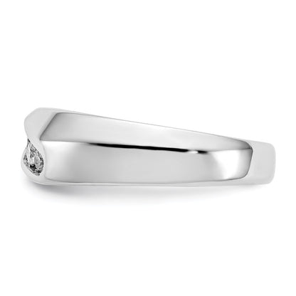 Herren-Ring mit 0,3 ct. natürlichen Diamanten in 10K Weißgold, Herrenschmuck