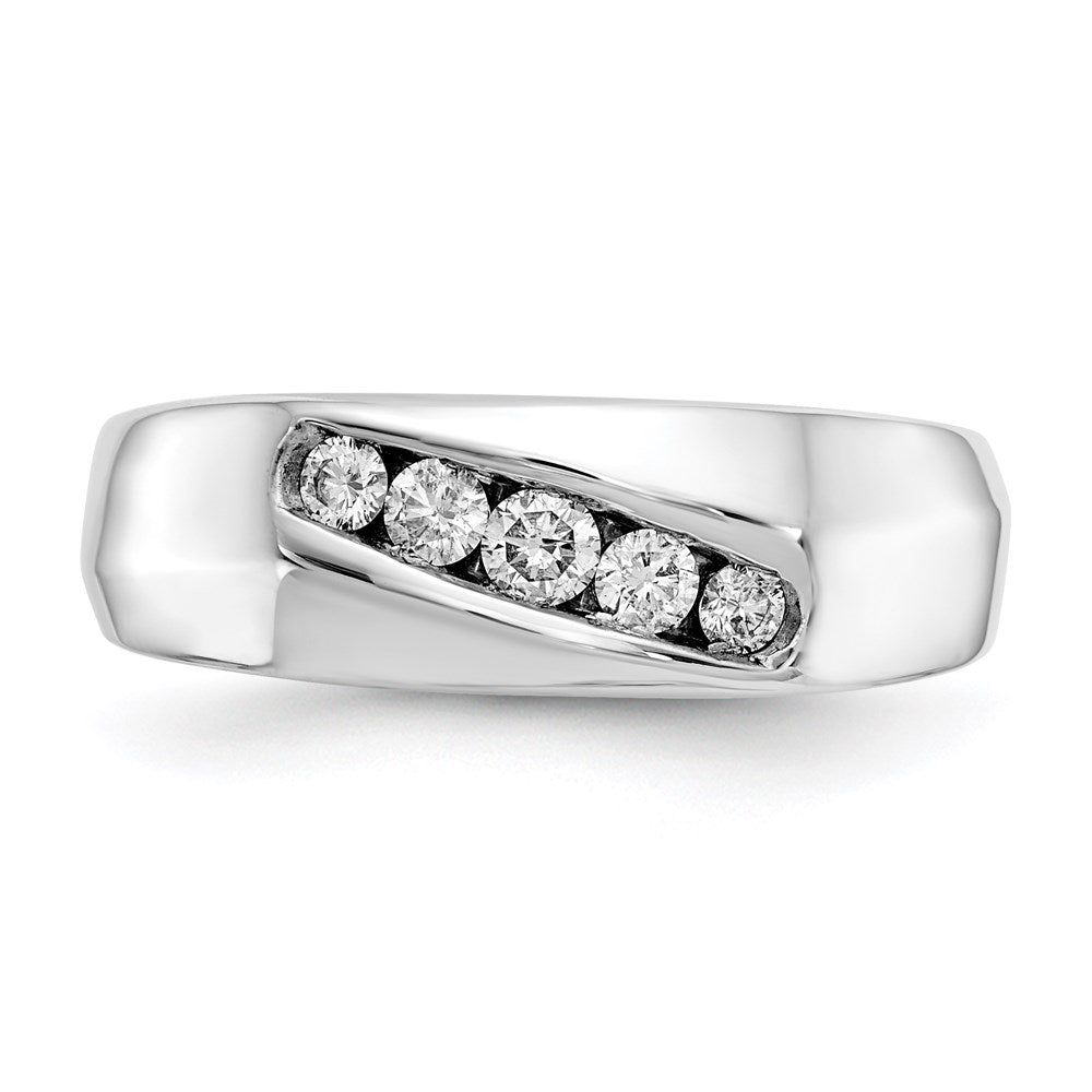 Herren-Ring mit 0,3 ct. natürlichen Diamanten in 10K Weißgold, Herrenschmuck