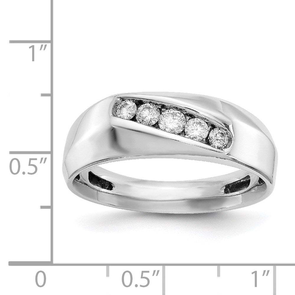 Herren-Ring mit 0,3 ct. natürlichen Diamanten in 10K Weißgold, Herrenschmuck
