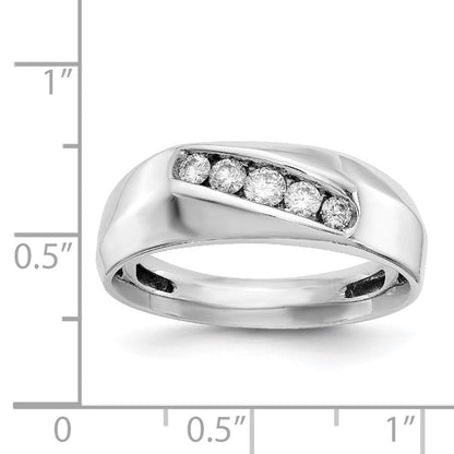 Herren-Ring mit 0,3 ct. natürlichen Diamanten in 10K Weißgold, Herrenschmuck