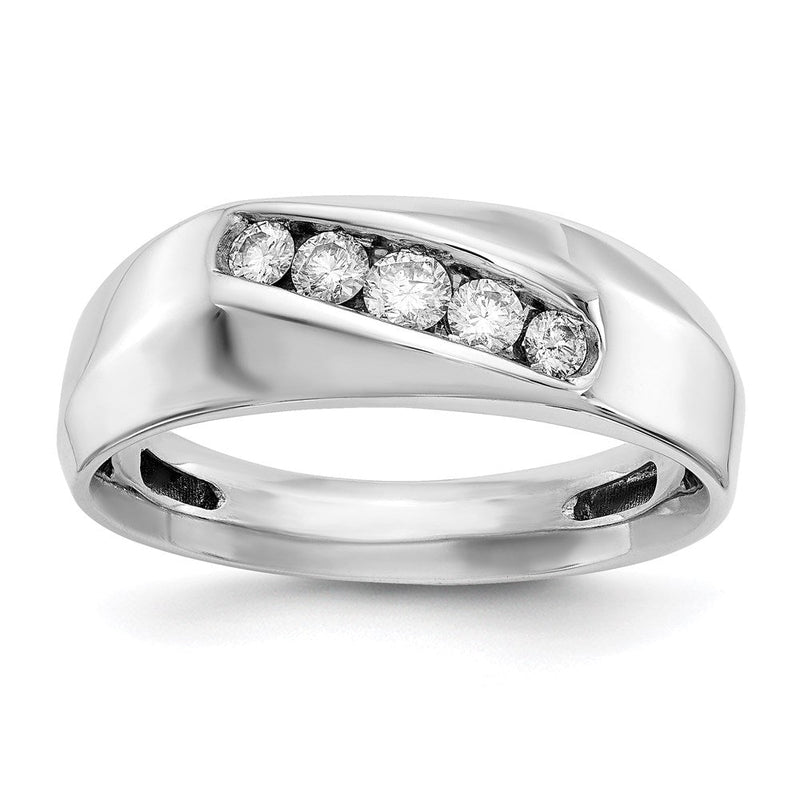 Herren-Ring mit 0,3 ct. natürlichen Diamanten in 10K Weißgold, Herrenschmuck